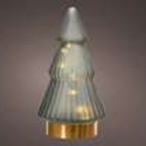 Micro LED boom glas grijs/wam wit dia 10,5cm x h 19,5cm